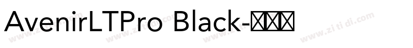 AvenirLTPro Black字体转换